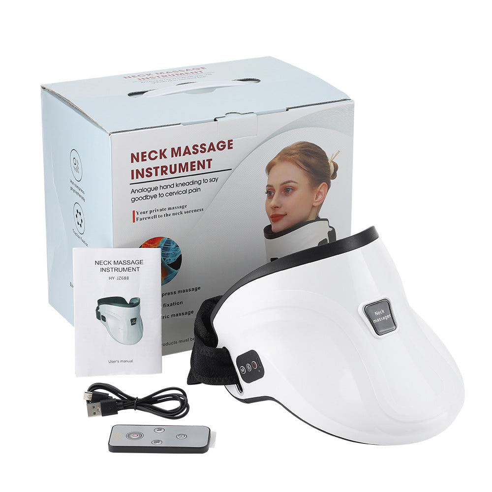 Heated Neck Traction Massager - Air Pressure Cervical Stretcher with Kneading