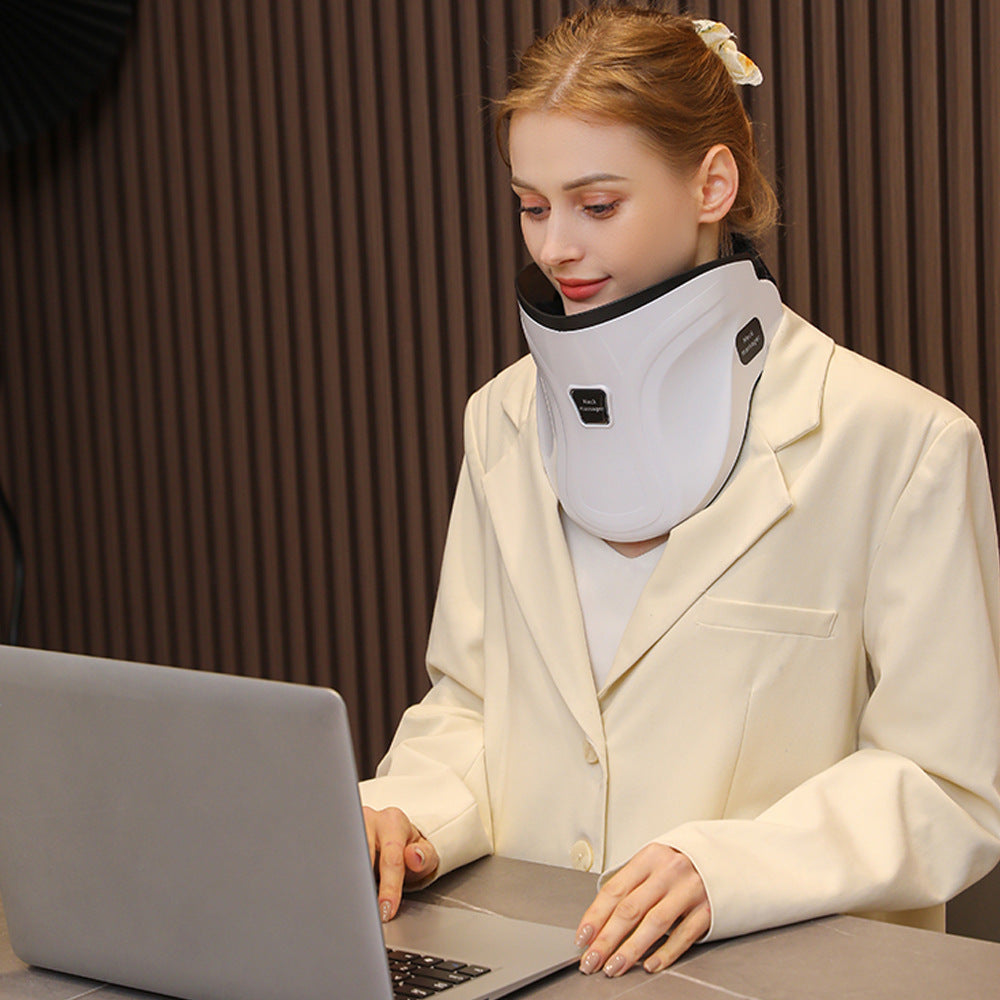 Heated Neck Traction Massager - Air Pressure Cervical Stretcher with Kneading