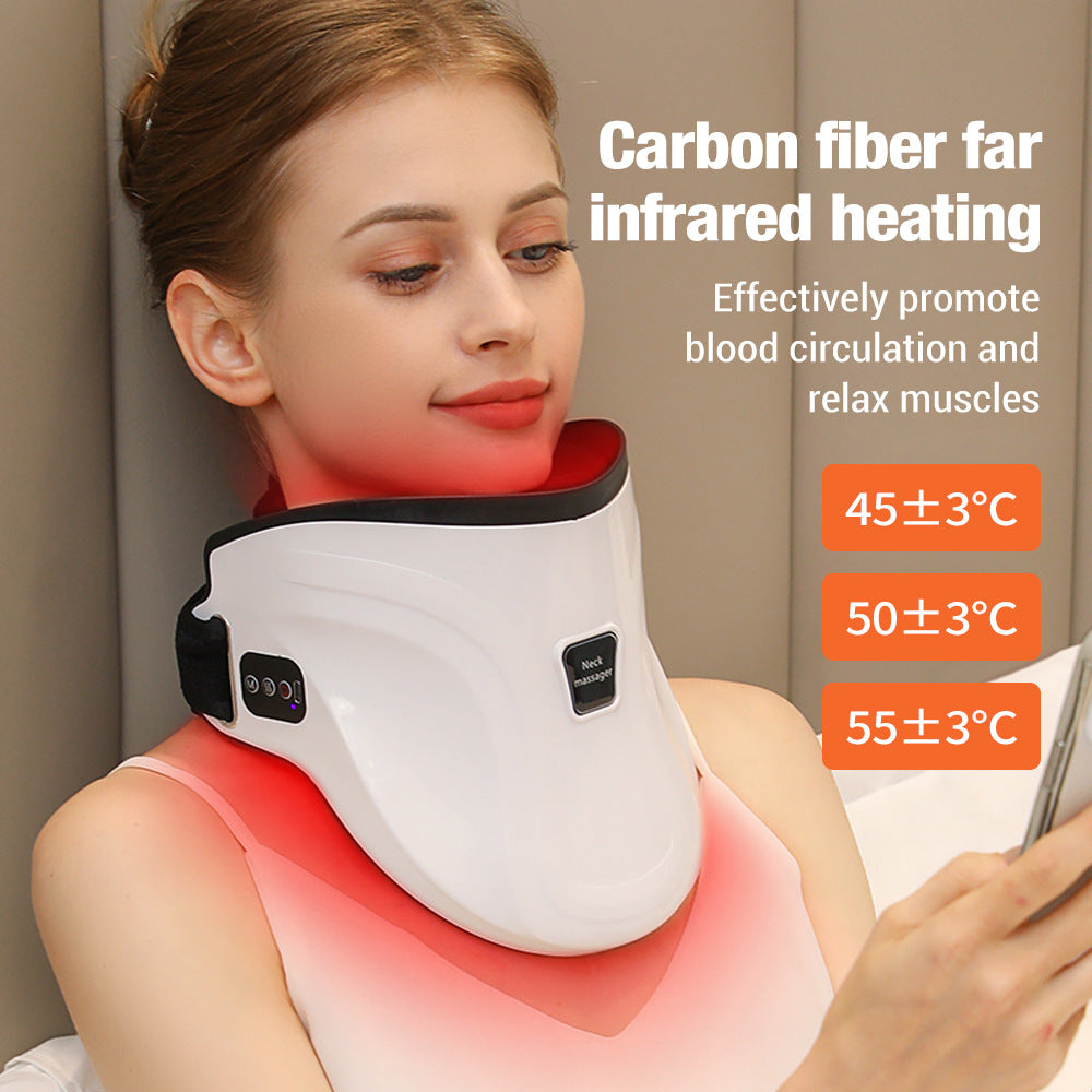 Heated Neck Traction Massager - Air Pressure Cervical Stretcher with Kneading