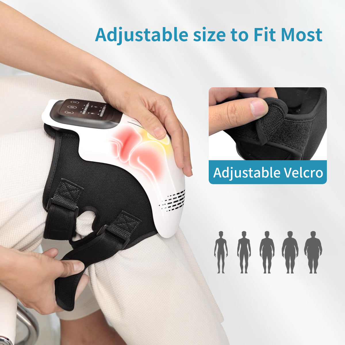 Kneading Heated Knee Massager - Rechargeable Infrared & Vibration Knee Therapy