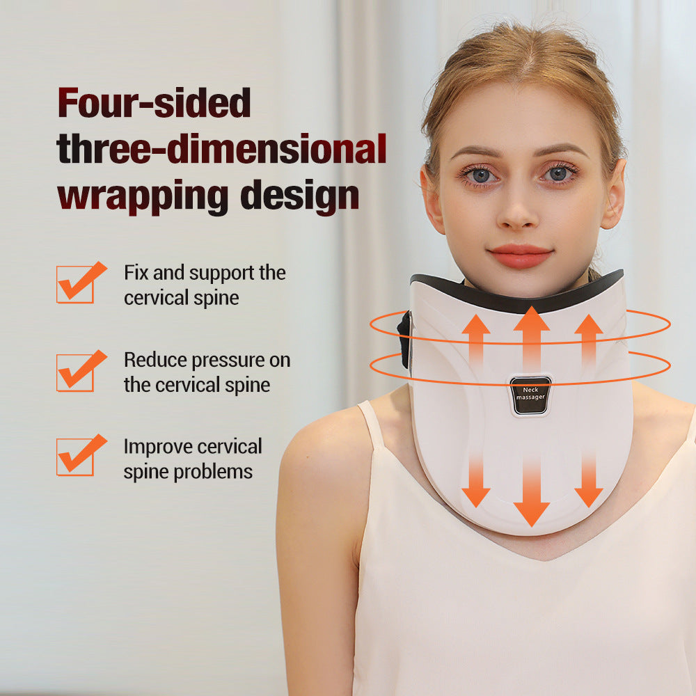 Heated Neck Traction Massager - Air Pressure Cervical Stretcher with Kneading