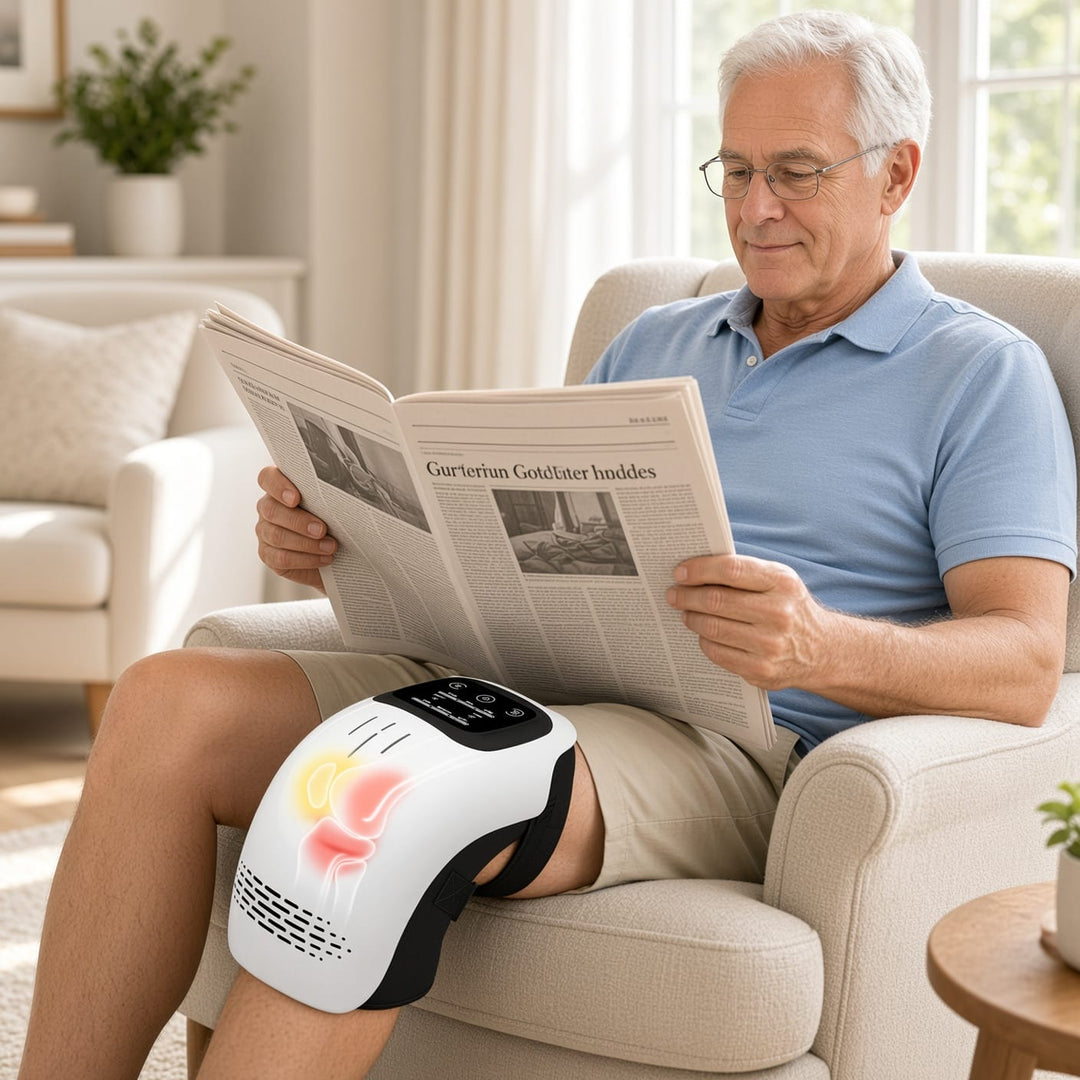 Kneading Heated Knee Massager - Rechargeable Infrared & Vibration Knee Therapy