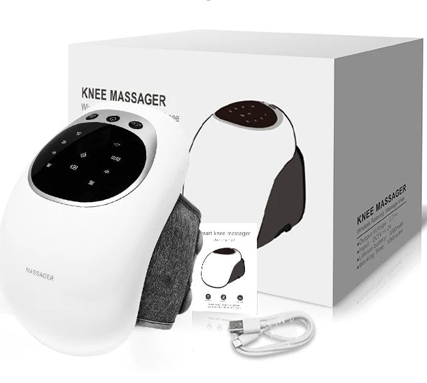 4-in-1 Smart Knee Massager with Heat, Vibration & Red Light Therapy - Cordless