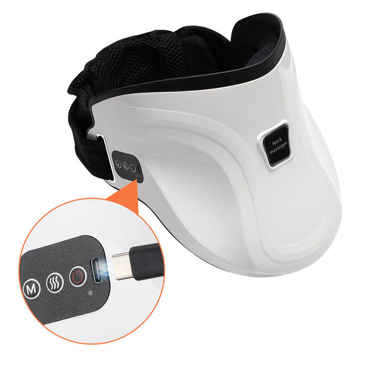 Heated Neck Traction Massager - Air Pressure Cervical Stretcher with Kneading