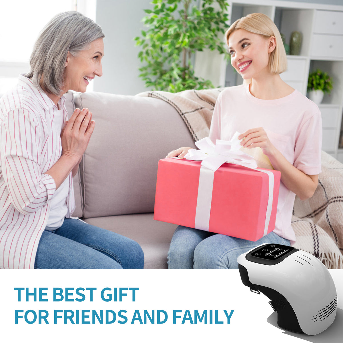 Kneading Heated Knee Massager - Rechargeable Infrared & Vibration Knee Therapy